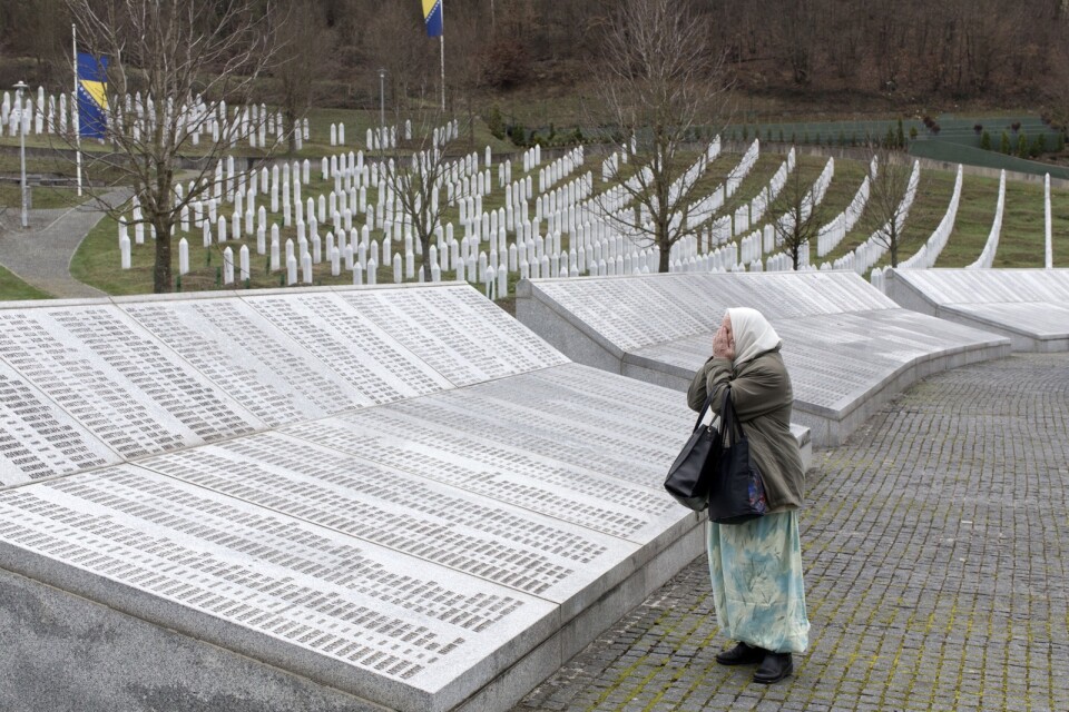 Minnesplatsen för offren för folkmordet i Srebrenica i Potocari Bosnien Herzegovina.