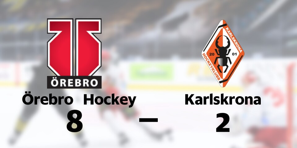 Bottennapp för Karlskrona borta mot Örebro Hockey