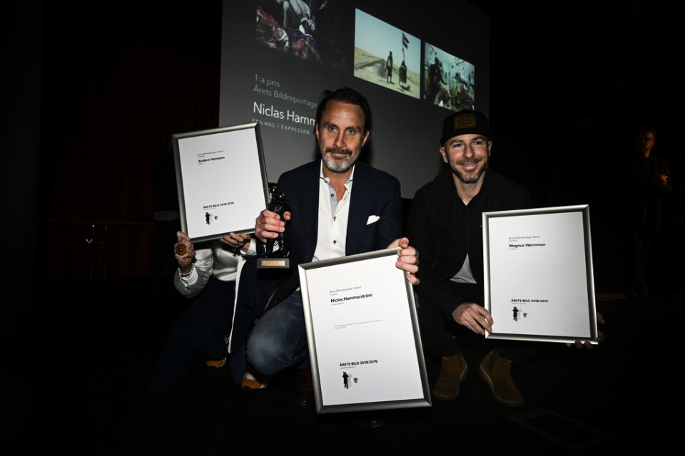 Expressens Niclas Hammarström och Aftonbladets Magnus Wennman fick pris förra året och är nominerade på nytt. Arkivbild.