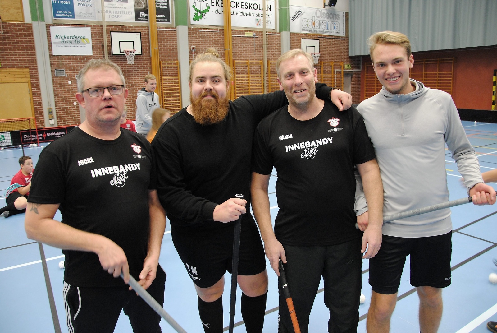 Joakim Pålsson, Ted Nilsson, Håkan Carlsson, Gustav Bertilsson. IBK Osby.