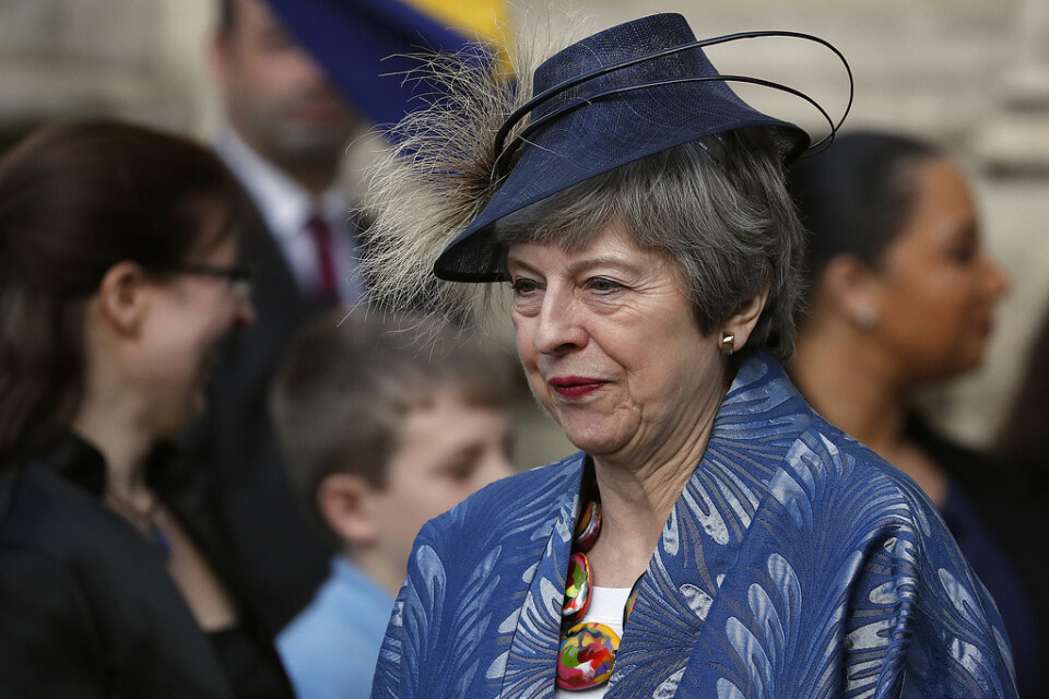 Storbritanniens premiärminister Theresa May uppmärksammade Brittiska samväldets dag innan hon flög till Strasbourg på måndagskvällen.