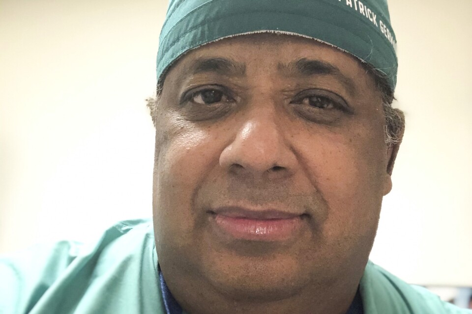Patrick Germain, läkare som jobbar med covid-19-patienter på Elmhurst sjukhus i New York.