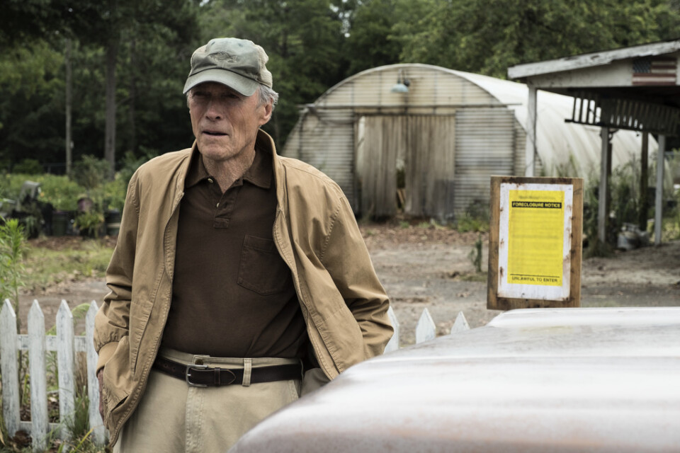 I "The mule" från 2018 spelar Clint Eastwood sin senaste roll. Han regisserade även filmen, som handlar om en pensionär som blir kurir åt en drogkartell. Pressbild.