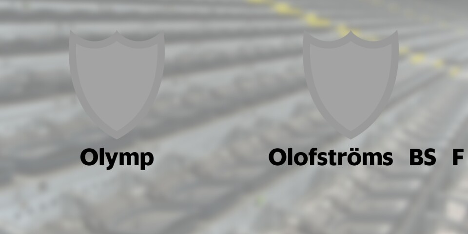 Matchdags igen när Olymp möter Olofströms BS F