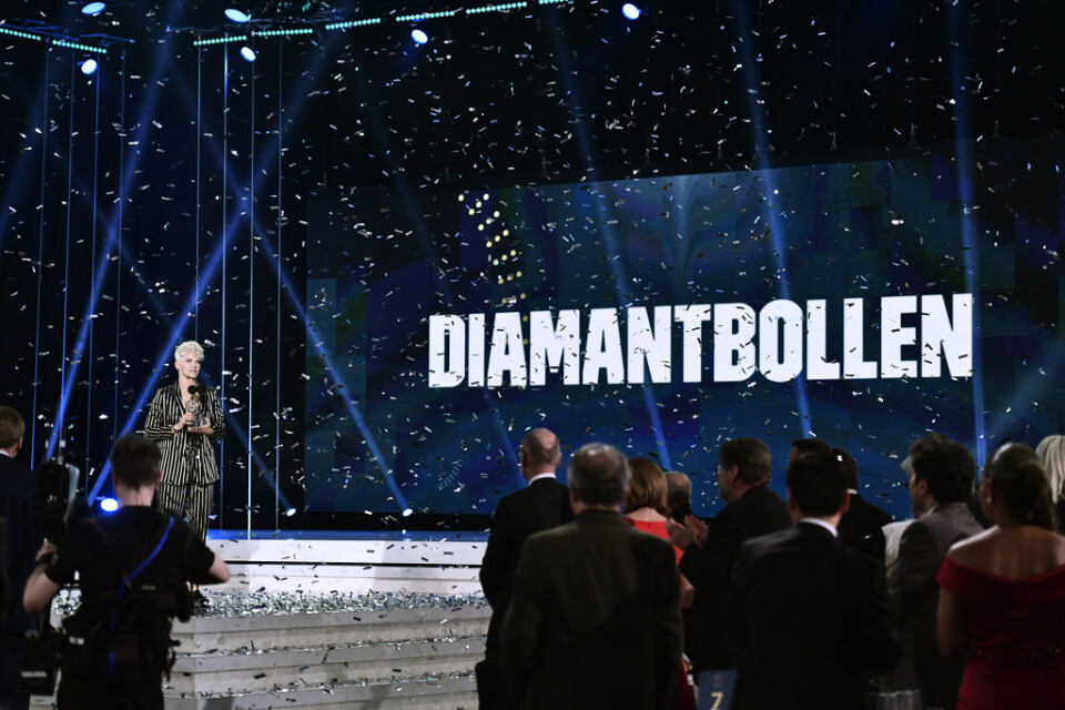 Nilla Fischer tilldelades Diamantbollen under Fotbollsgalan 2018. Arkivbild.
