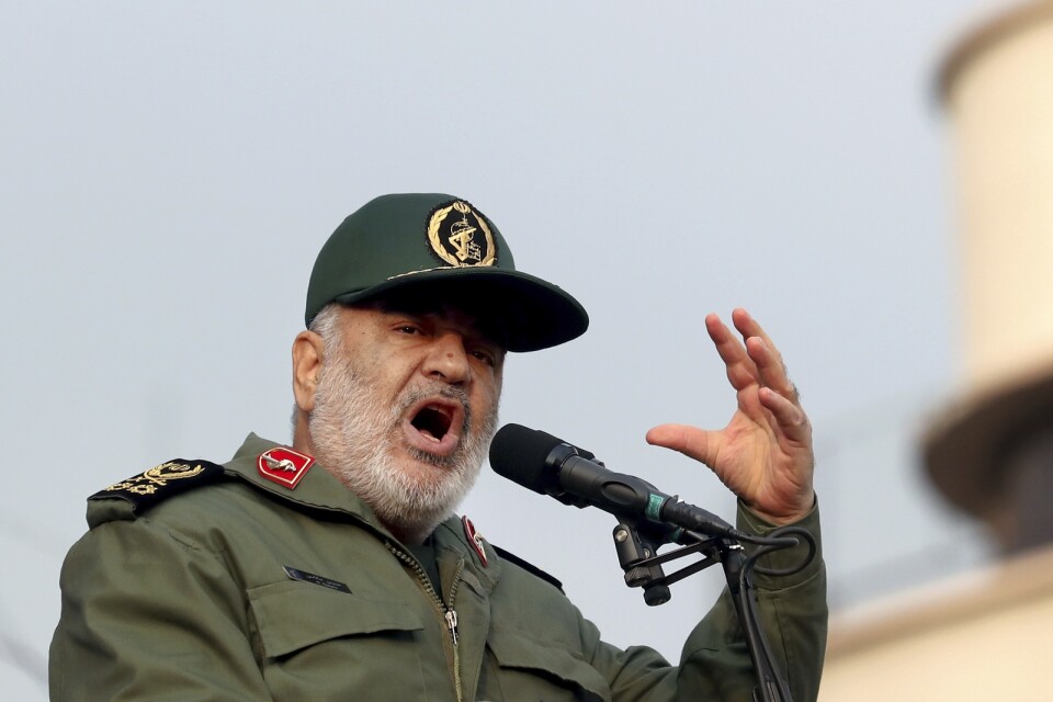 Hossein Salami, generalmajor för Irans revolutionsgarde. Arkivbild.