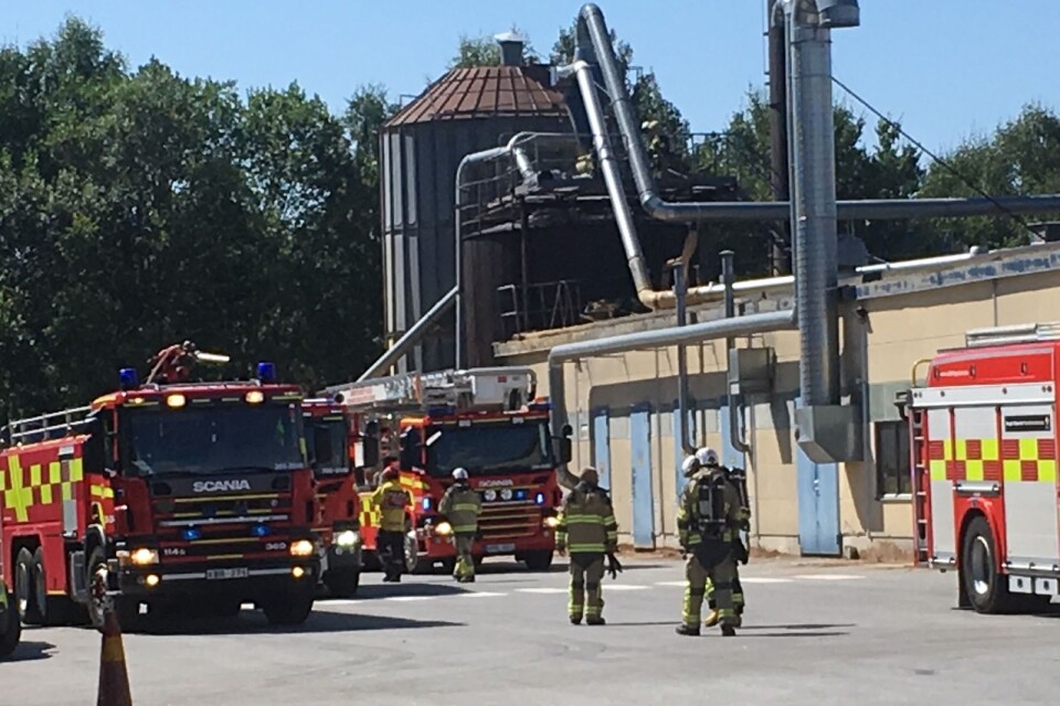 Räddningstjänsten ryckte ut på en brand i närheten av Södra interiör i Kallinge.