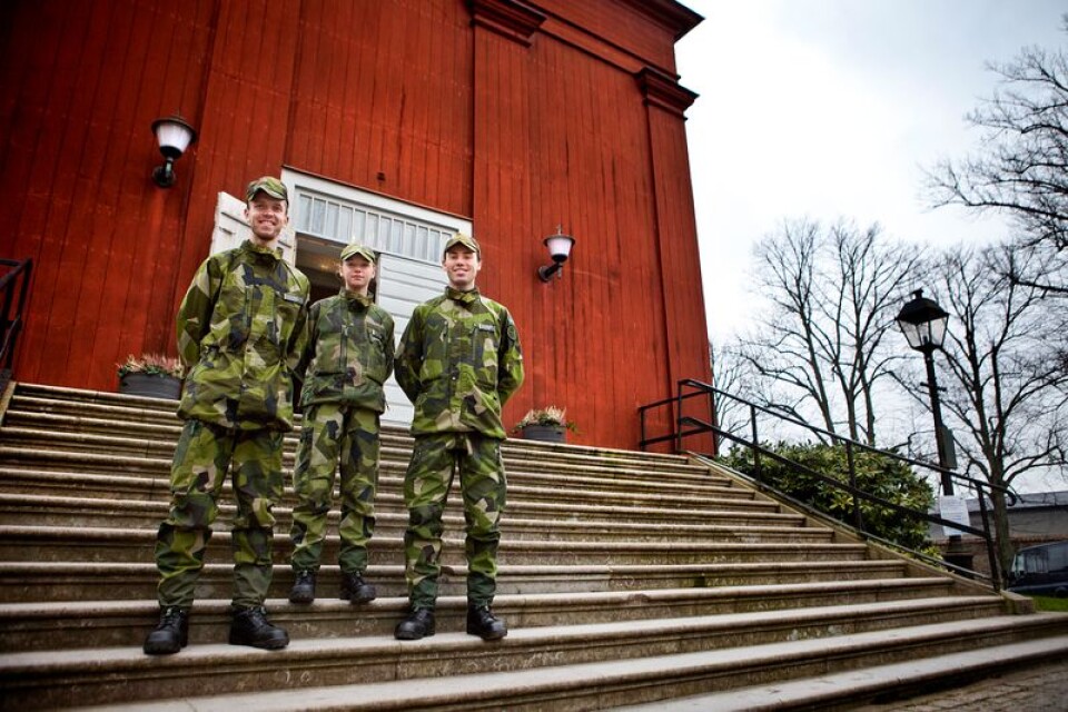 Carl Nilsson, Emma Lilja och Carl Arvidsson är tre av 160 rekryter som är klara med sin GMU och redo att fortsätta med sin militära utbildning.