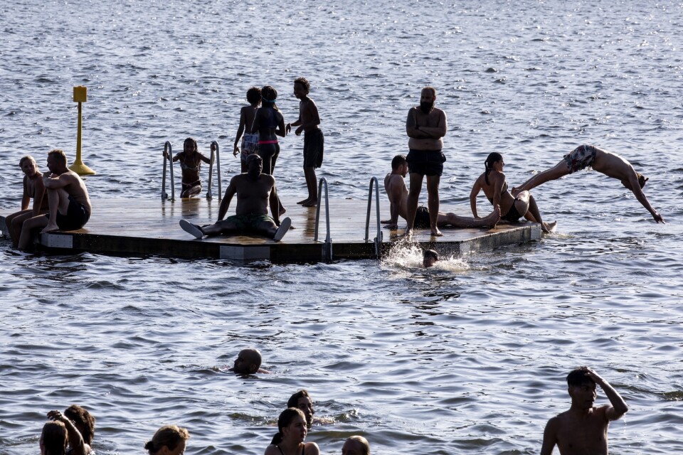 Tanto strandbad i Stockholm hade "tjänligt vatten med anmärkning" vid provtagningen den 7 juni. Arkivbild.