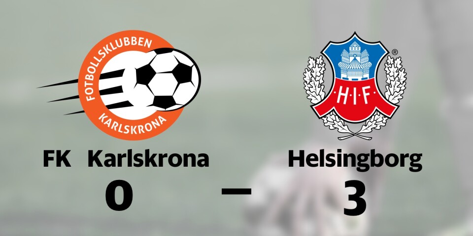 FK Karlskrona förlorade hemma mot Helsingborg