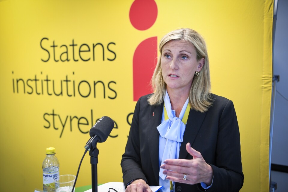 Elisabet Åbjörnsson Hollmark, generaldirektör för Statens institutionsstyrelse, i samband med rymningarna 2020.