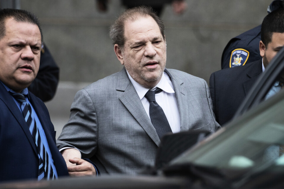 Harvey Weinstein när han lämnar en domstolsförhandling i New York i början av december.