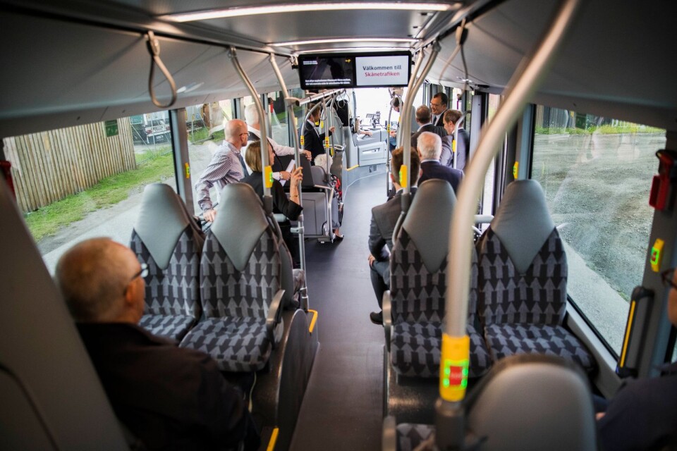 Enligt Skånetrafiken är det ingen trängsel i kollektivtrafiken i dag. Resandet har gått ner med 50 procent.