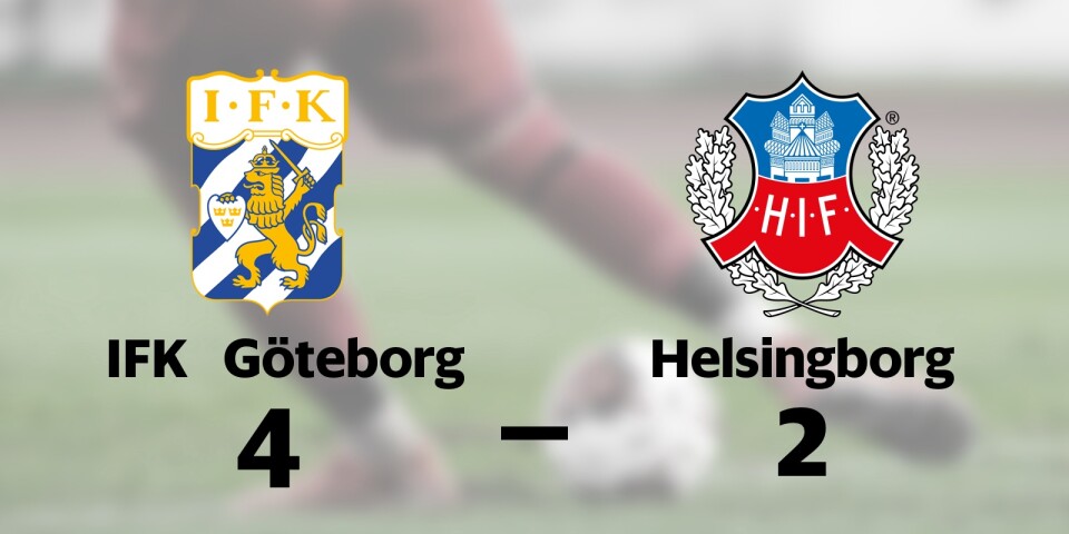 Stark seger för IFK Göteborg i toppmatchen mot Helsingborg