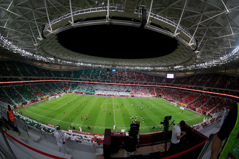 En av VM-arenorna i Qatar. Arkivbild.