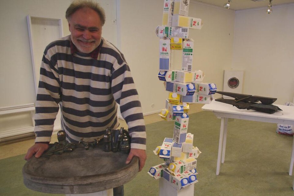 Björn Jäderås är inte bara skulptör utan också en utpräglad mjölkfantast.