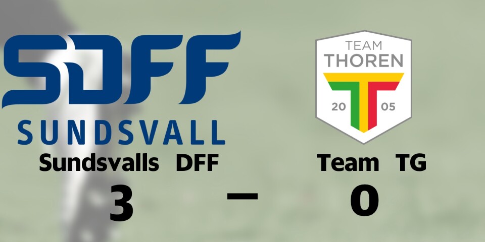 Sundsvalls DFF tog kommandot från start mot Team TG