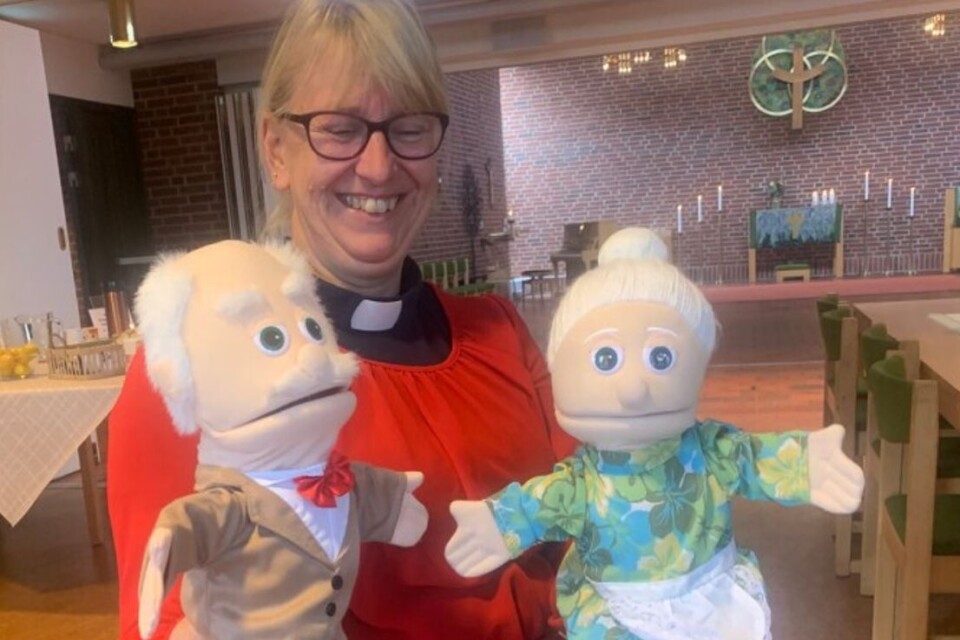 The dolls have been named for Ebbe and Irene, one-time church caretaker and church warden in the church.