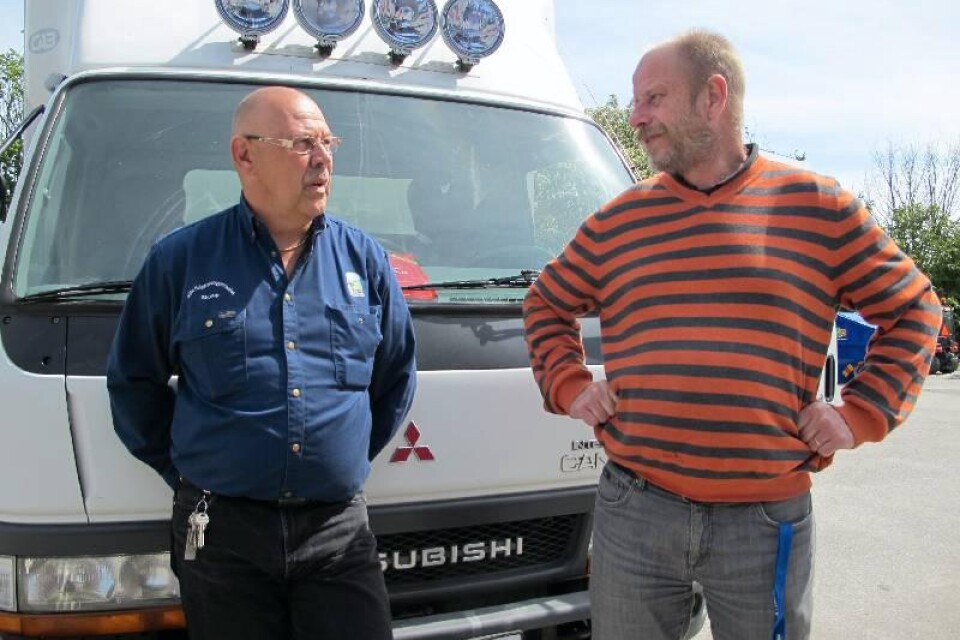 Knut Danefeldt och Ulf Johansson på Nils Holgerssongymnasiet har tröttnat på den senaste tidens dieselstölder.