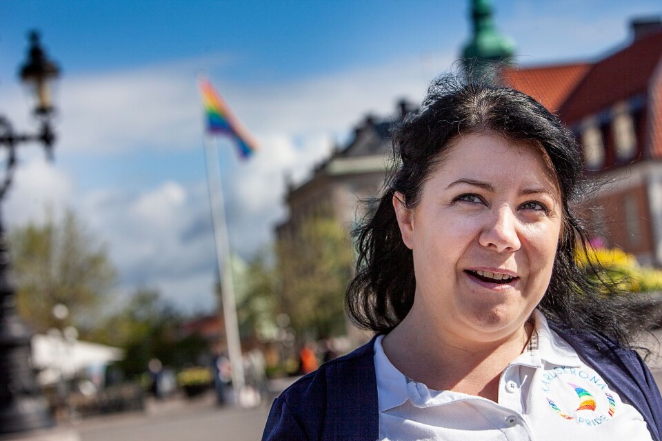 Sophia Ahlin, ordförande i föreningen Karlskrona Pride.