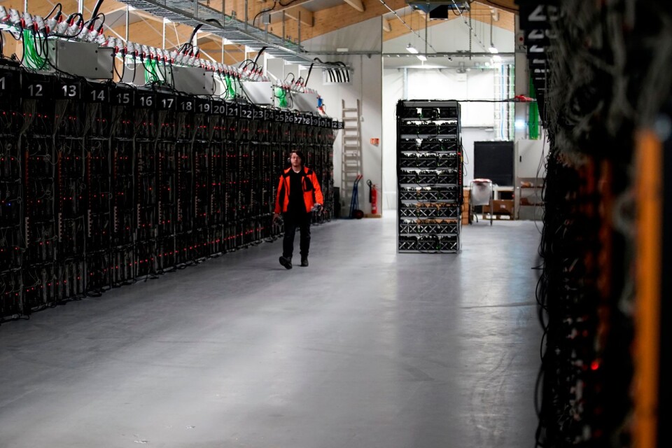 En datorcentral för "brytning" av digital valuta i Keflavik, Island. Ön är populär för sådana anläggningar - och verksamheten lockar även brottslingar.