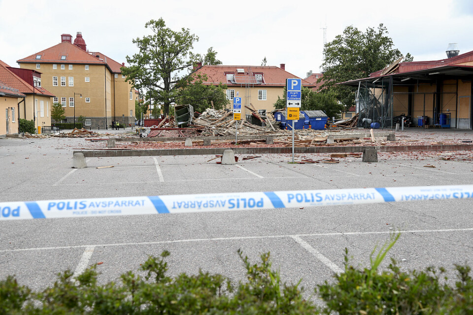 Ett område fick spärras av i samband med explosionen i Linköping. Arkivbild.