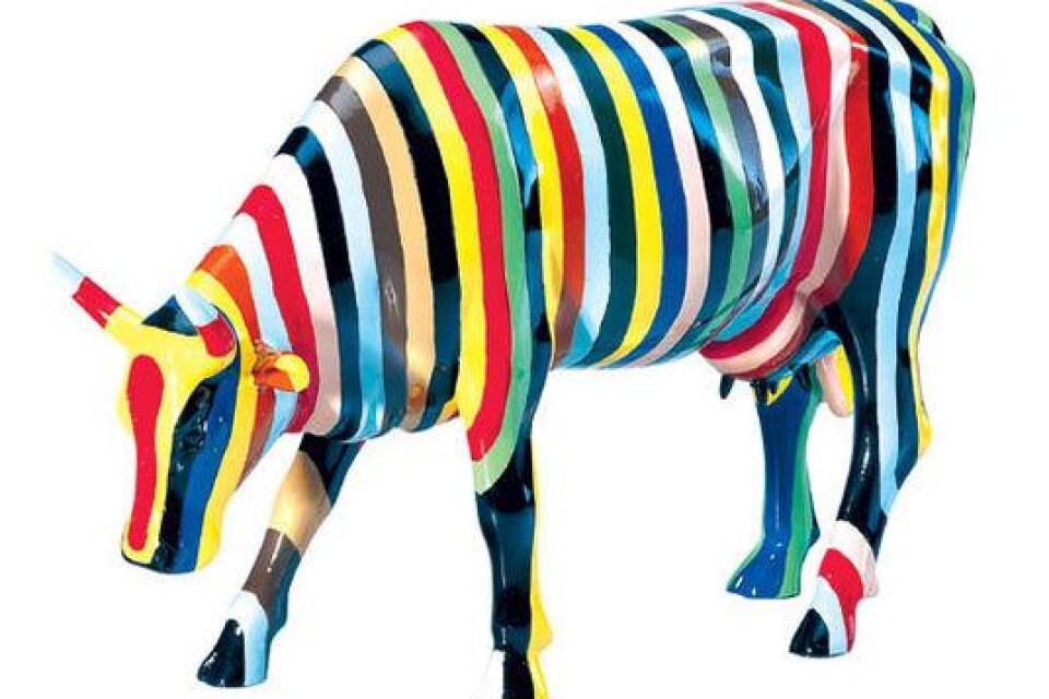 Ko, Cow Parade, striped by Cary Smith, Home & Clothing, 899 kr.