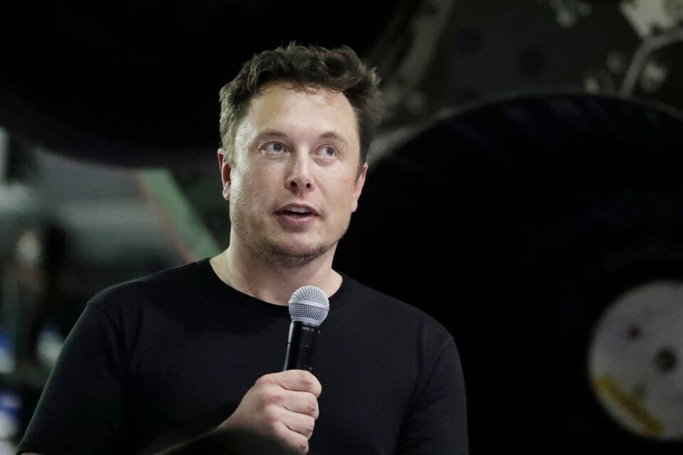 Elon Musk, vd på Tesla. Bilden är från tidigare i september.