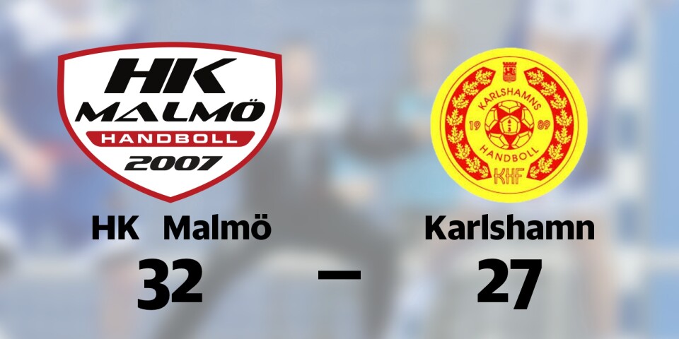 Förlust för Karlshamn borta mot HK Malmö