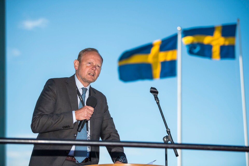 Saab Kockums chef Gunnar Wieslander tackade och bugade för mer än fullgott jobb.