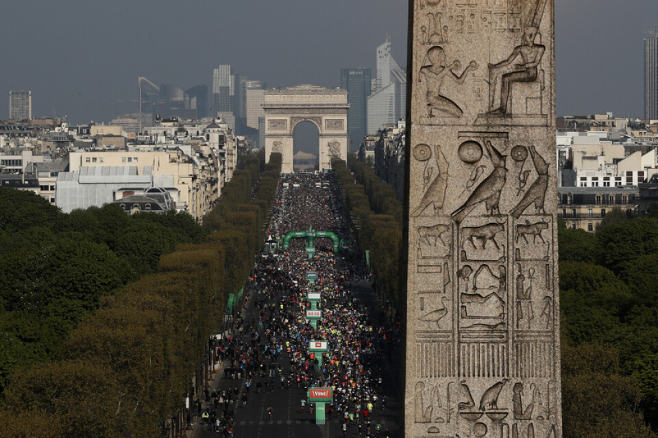 Paris Marathon flyttas på grund av coronaviruset. Arkivbild.
