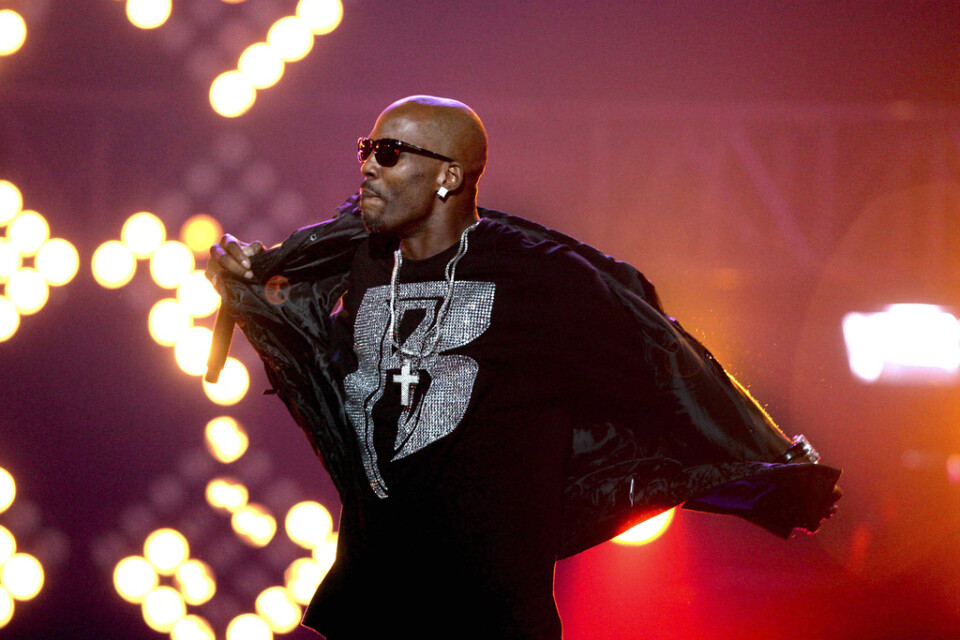 Den amerikanske rapparen DMX under en konsert 2011. Arkivbild.