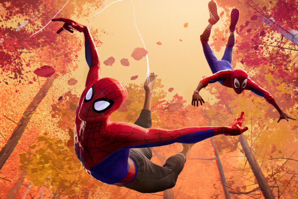 Peter Parker och Miles Morales i "Spider-man: Into the spider-verse" (2018). Pressbild.