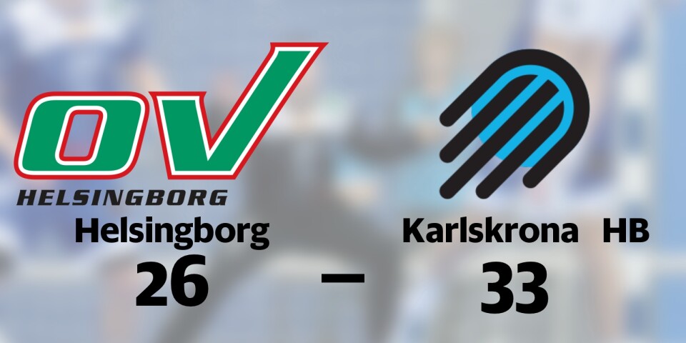 Karlskrona HB slog Helsingborg på bortaplan