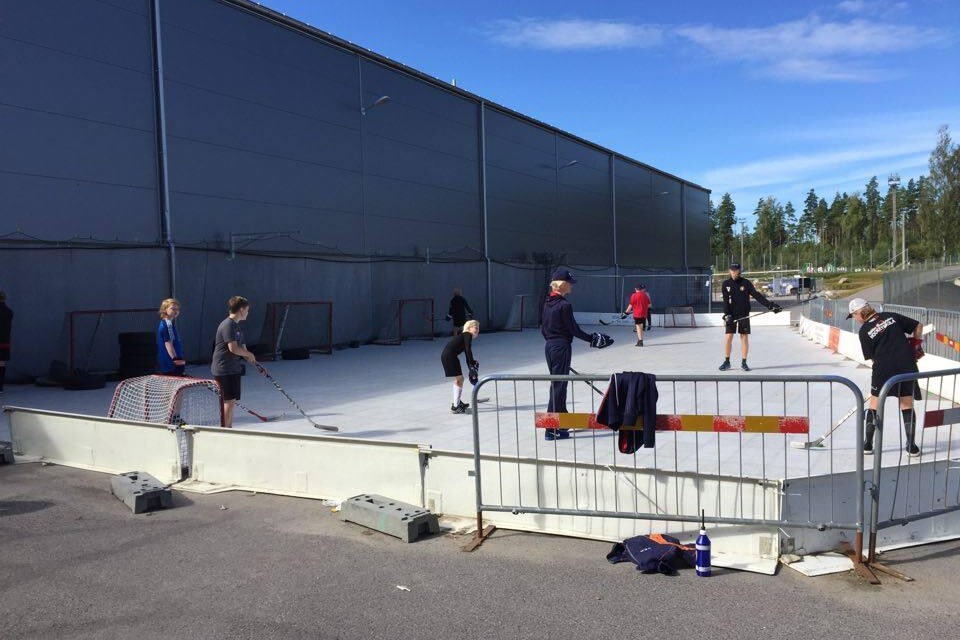 Grupp 3 (födda 04) tränar teknik. Foto: Jonatan Andersson