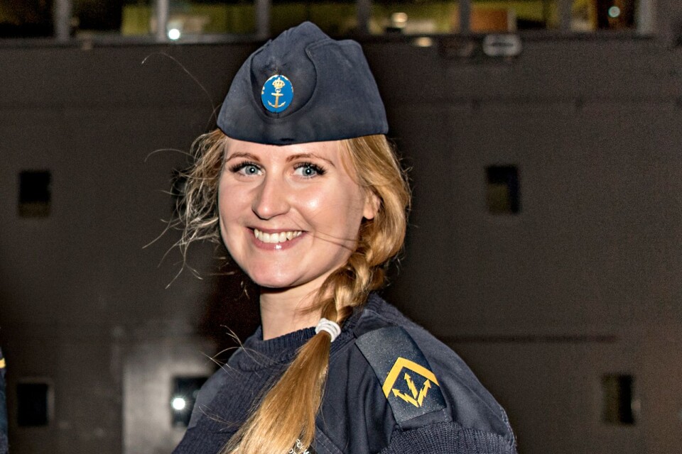 Rebecka Signäs, kommunikatör på första ubåtsflottiljen.