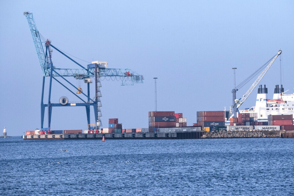 Containerterminalen i Norra Hamnen i Malmö. Arkivbild.