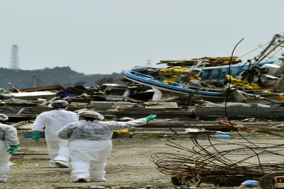 Jordbävningen orsakade en tsunami och kärnkraftsolyckan i Fukushima. Bilden är tagen i Namie i maj 2011, två månader efter katastrofen.