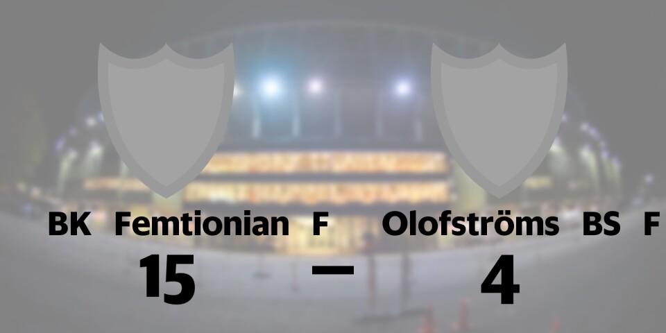 BK Femtionian F vann mot Olofströms BS F