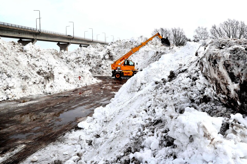 Svinö var kommunens avstjälpningsplas för snö i vintras.