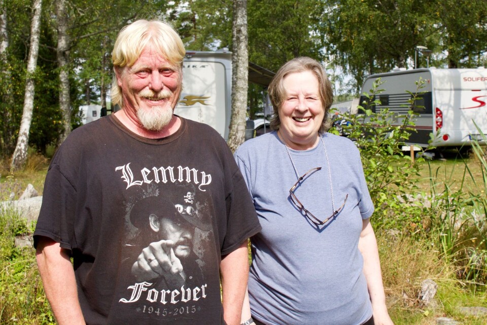 Christoph Blömer och Romy Kugel driver Orrefors camping sedan 2006. Förutom dem har de tre sommarjobbare.