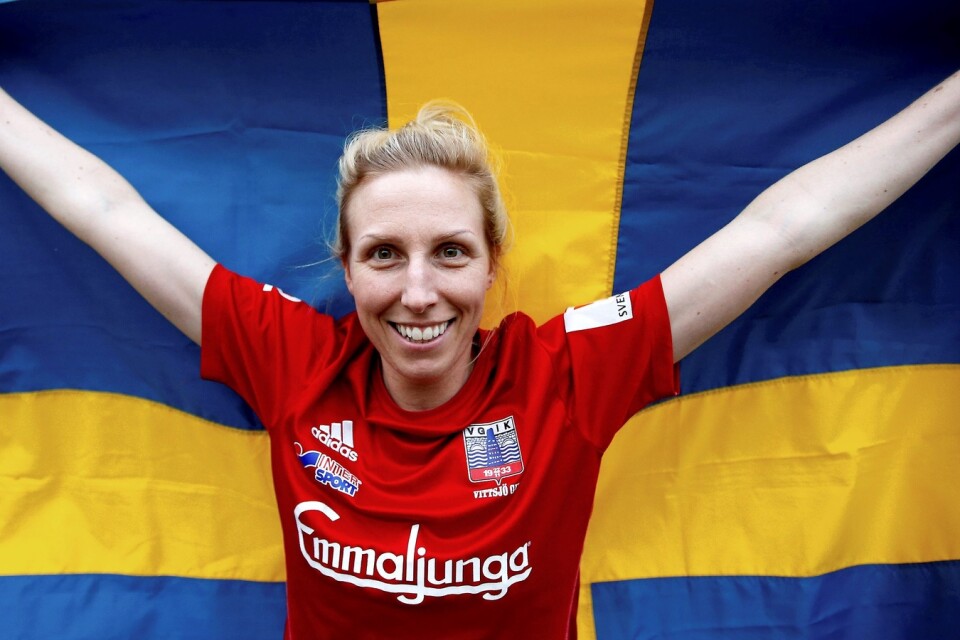 Sandra Adolfsson har tagits ut till EM-kvaltruppen. Foto: Stefan Sandström/Arkiv