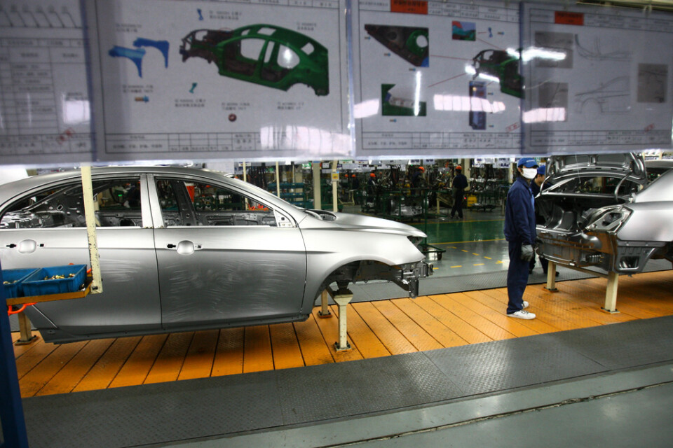 Lägre bilförsäljning i Kina. Arkivbild.
