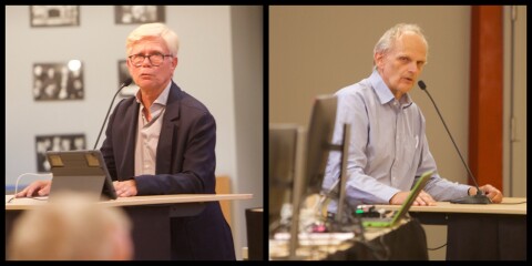 I varsin ringhörna. Mats-Åke Svensson (KD) och Mats Sjölin (V) debatterade öppenhet på kommunfullmäktiges möte.