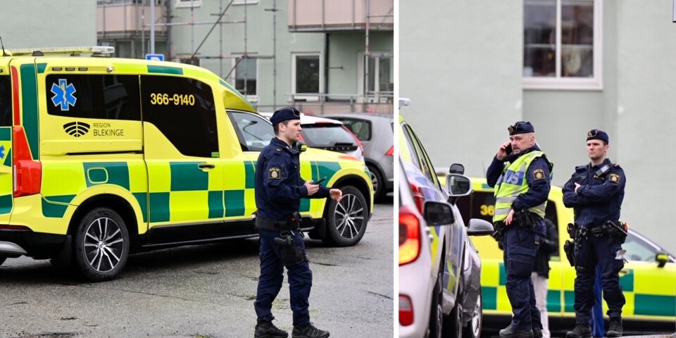 Olycka på Annebovägen i Karlskrona.