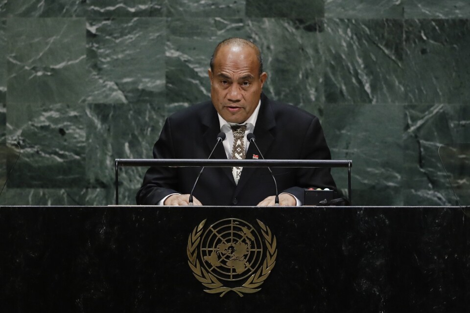 President Taneti Maamau vill motverka förhöjda havsnivåer och klimatflykt i Kiribati. Arkivbild.