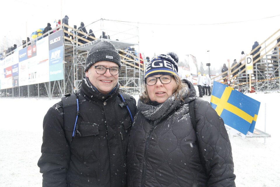 Paret Mats Larsson och Katarina Klang-Larsson från Hjärup utanför Malmö var lyriska över arrangemanget i Ulricehamn: ”En glad och vänlig stämning, vart man än gick”, säger de.