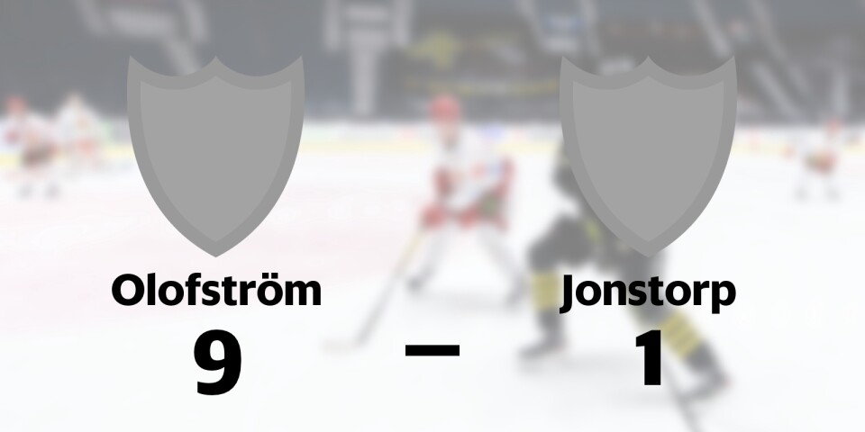 Olofström utklassade Jonstorp på hemmaplan