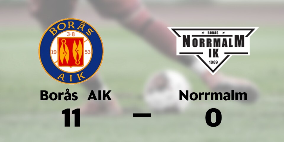 Borås AIK utklassade Norrmalm på hemmaplan