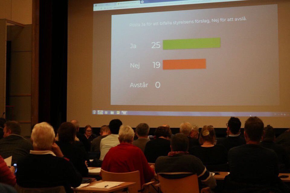 Röstsiffrorna i Mörbylånga kommun: 25 röster för ”ja”,  19 röster för ”nej”.